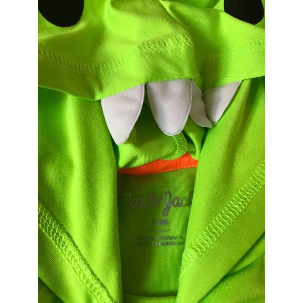 Cat and Jack size 12m  swim rash guard andshorts set dino dinoasur